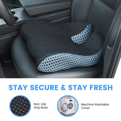 Dreamer Car breathable mesh cover wicks moisture for all-day dryness.