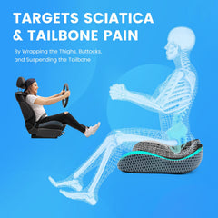 Dreamer Car coccyx-sciatica memory foam cushion relieves pressure during long trips.