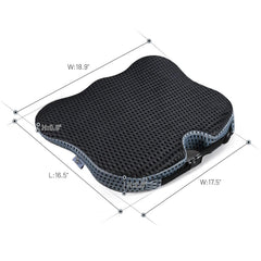 Dreamer Car wedge cushion blends with interiors in black or gray.