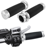 Dreamizer 1inch chrome handle grips front view with secure non-slip texture