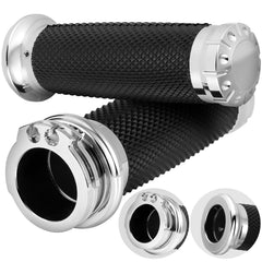 Dreamizer 1inch chrome handle grips side view showing durable aluminum construction