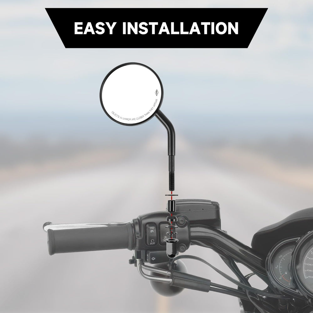 DREAMIZER clear mirrored surface helps riders see traffic clearly.