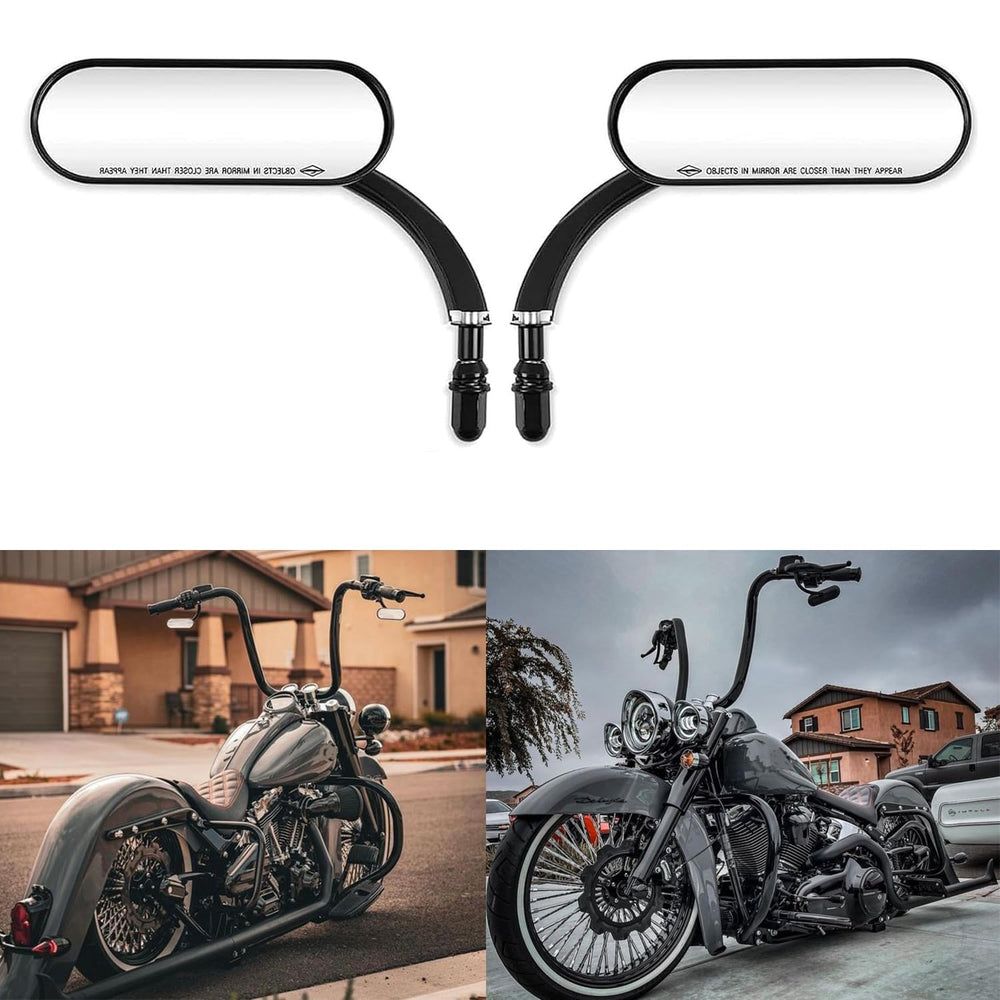 DreamIZER black motorcycle rear view mirror right with 360-degree adjustability for the ideal angle.