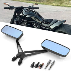 Dreamizer Harley rectangular mirror with 8mm fit for quick, stable installation.