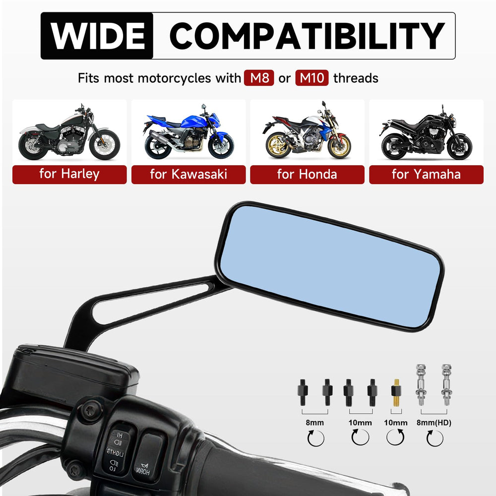 Dreamizer 360-degree adjustable mirror for optimal rear view from any riding angle.