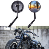 DREAMIZER round 3-inch mirror in black finish for safer lane awareness while riding.