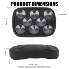 Rectangular pillion pad design fits most seats snugly.