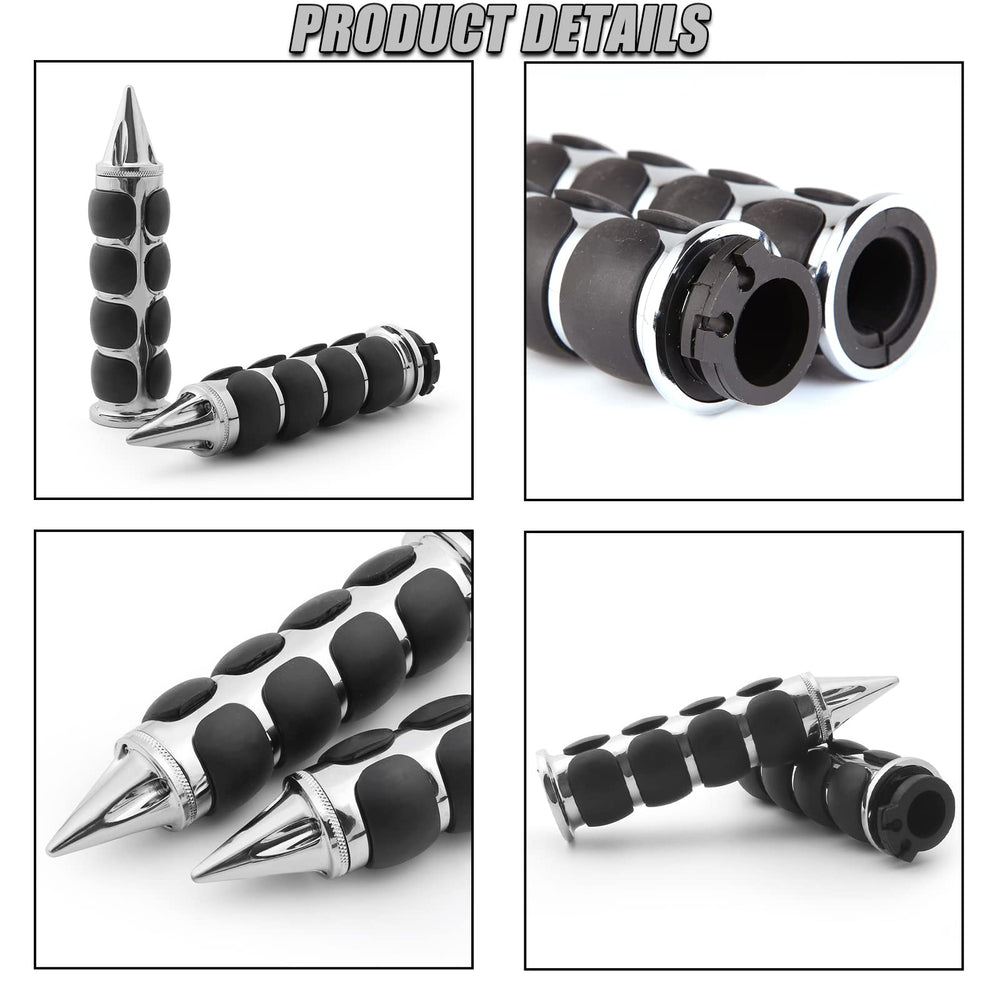 DREAMIZER universal 1 inch chrome spiked grip in packaging ready for installation