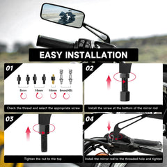Dreamizer universal screws 8mm-10mm allow easy mounting on most bikes.