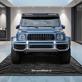 DremGara containment mat close-up in rugged 610GSM PVC for durable floor protection.