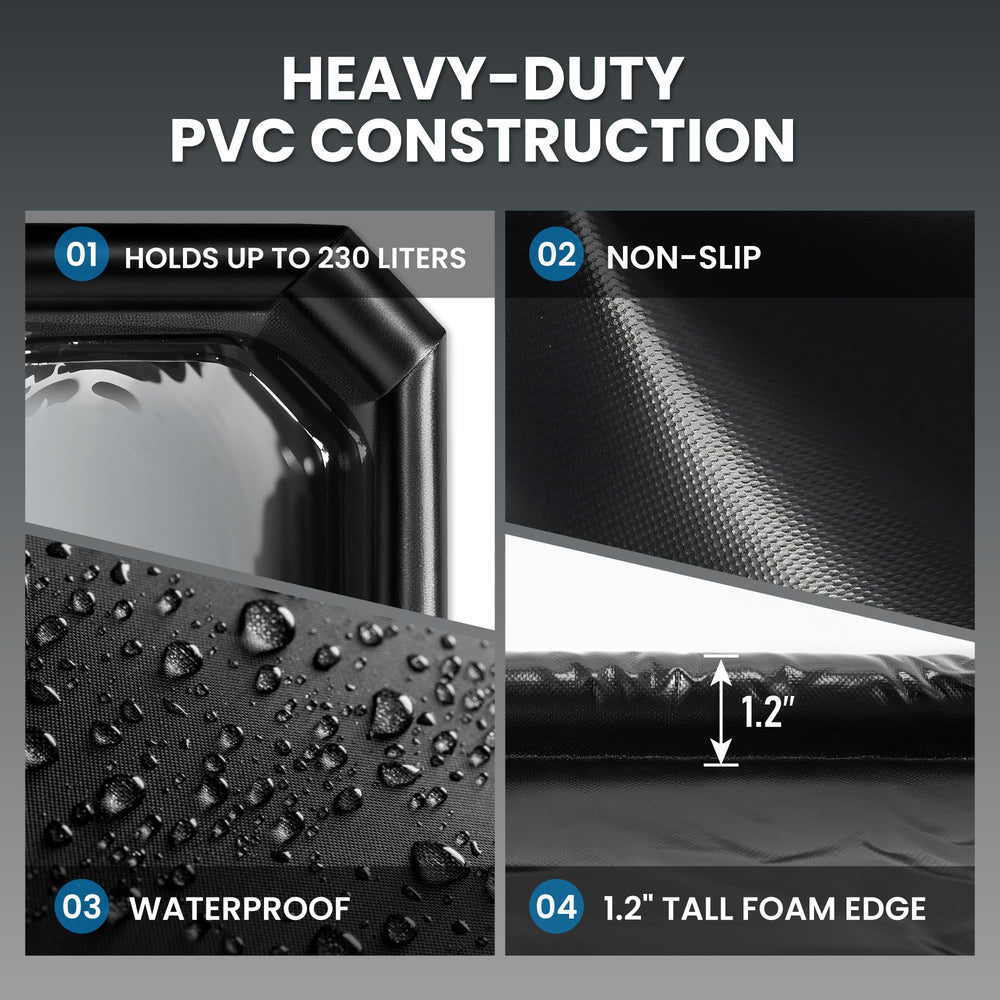 DremGara Velcro attachment system anchors the mat to prevent shifting.