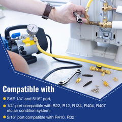 Dreyoo wrench in use on an air conditioning system scene