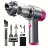 DRFLASH car vacuum demonstrates strong suction for quick debris pickup in the cabin.