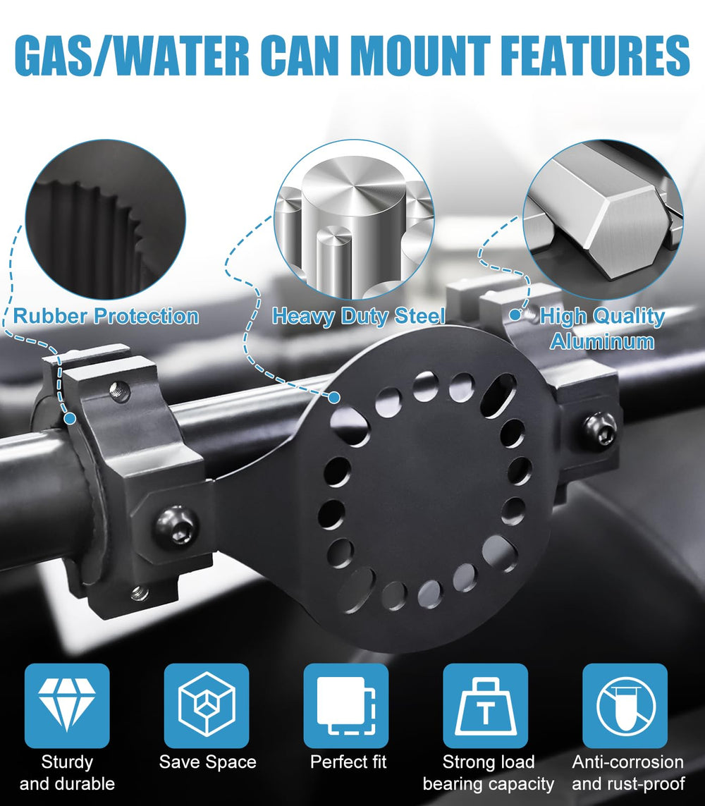 Drieaco Gas Can Locking Plate with non-slip inserts keeps cans steady