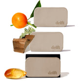Drift stone air freshener in amber scent providing long-lasting car freshness