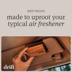 Drift wood grain close-up highlighting sustainable material and design