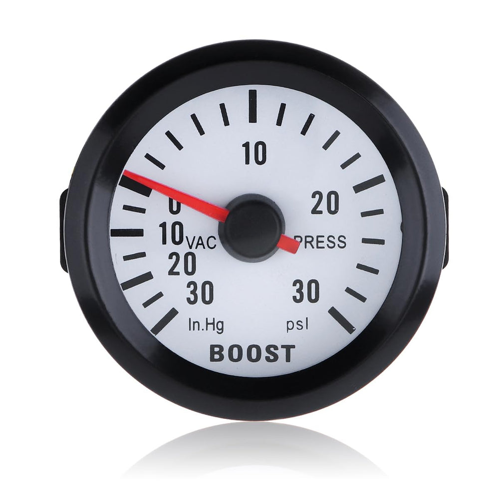 DriSentri Boost Gauge front view with compact 2-inch dial for dashboard monitoring