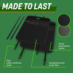DRIVE AUTO PRODUCTS reversible kick mat closeup highlights durable washable rubber material.