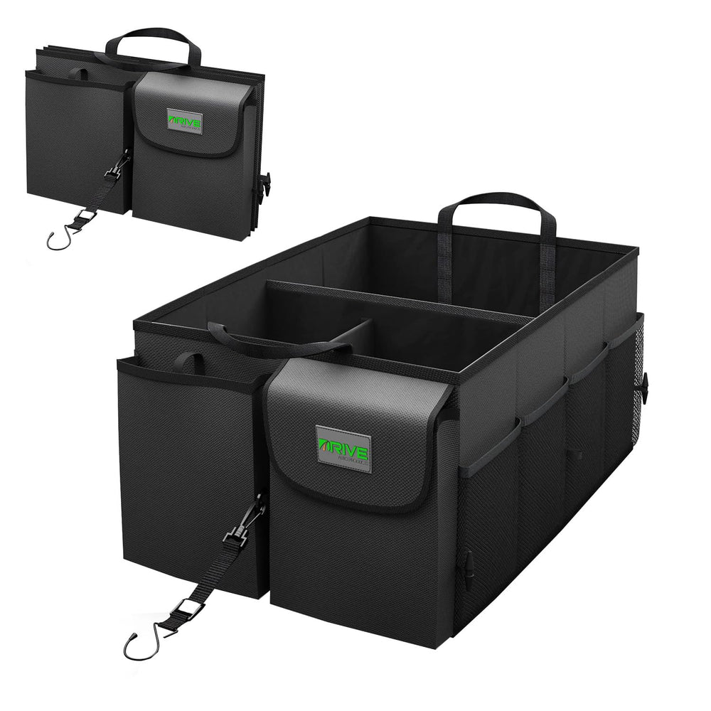 Drive Car Trunk Organizer black finish complements SUV interiors.