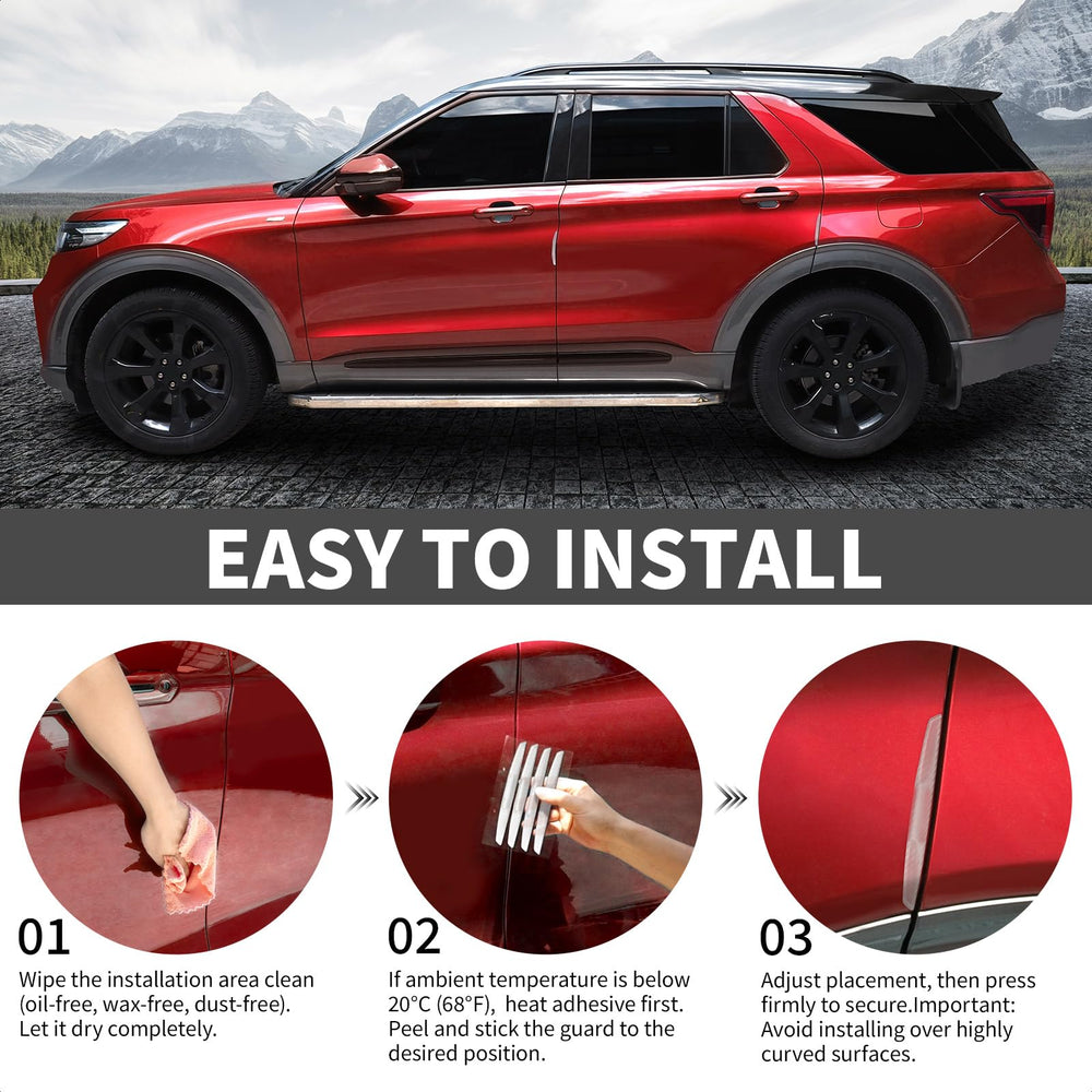 DriveAlly white door edge guard adds subtle defense on light-colored vehicles