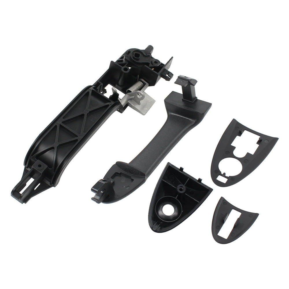 Ford Focus exterior door handle assembly in black for 2002-2007 compatibility.