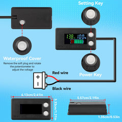 DROK battery monitor suitable for cars, golf carts, RVs, and marine applications