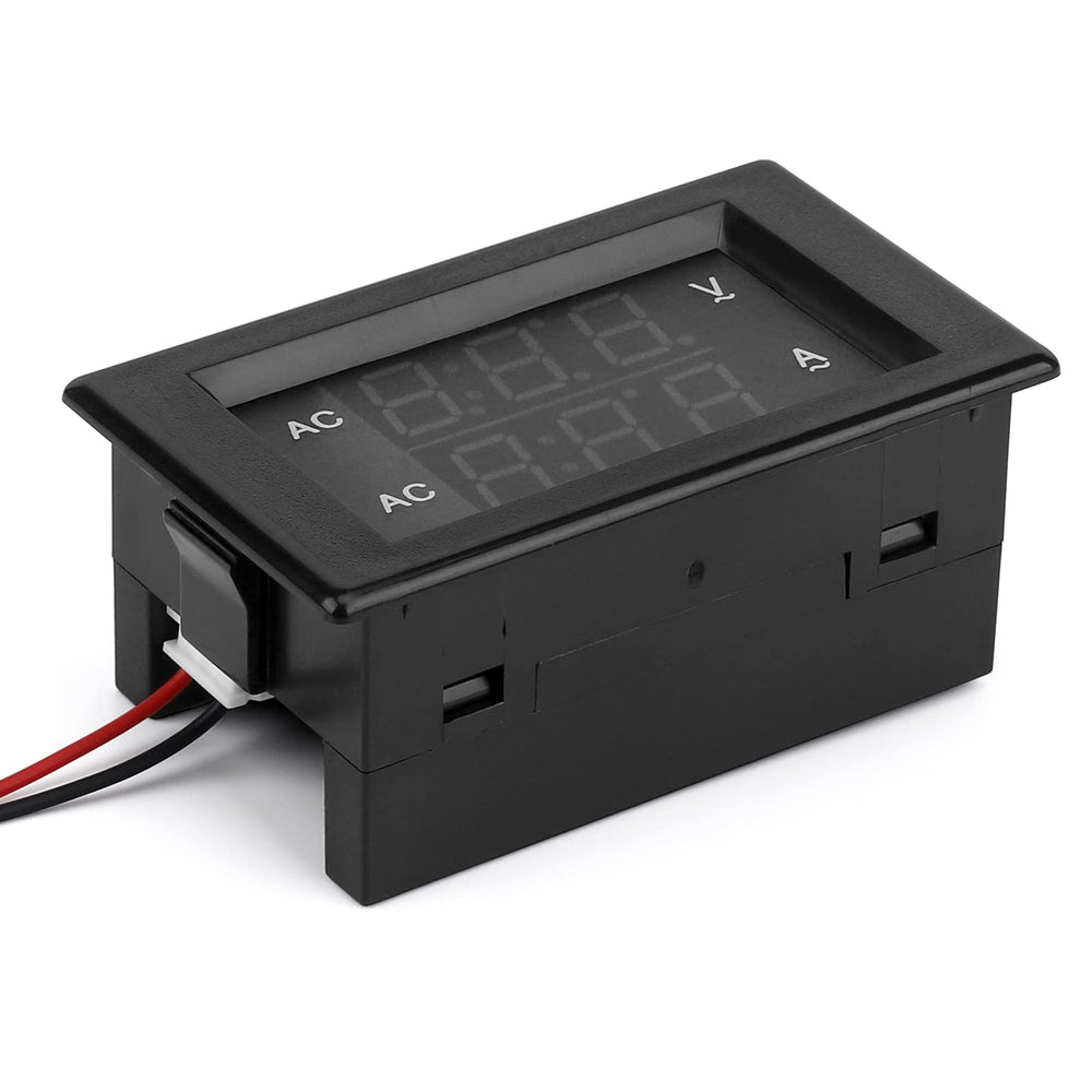 DROK volt amp meter back cover safeguards internal components during use.