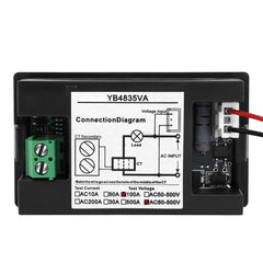 DROK volt amp meter color display highlights voltage and current clearly.