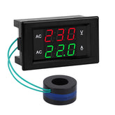 DROK volt amp meter display clearly shows voltage (red) and current (green).