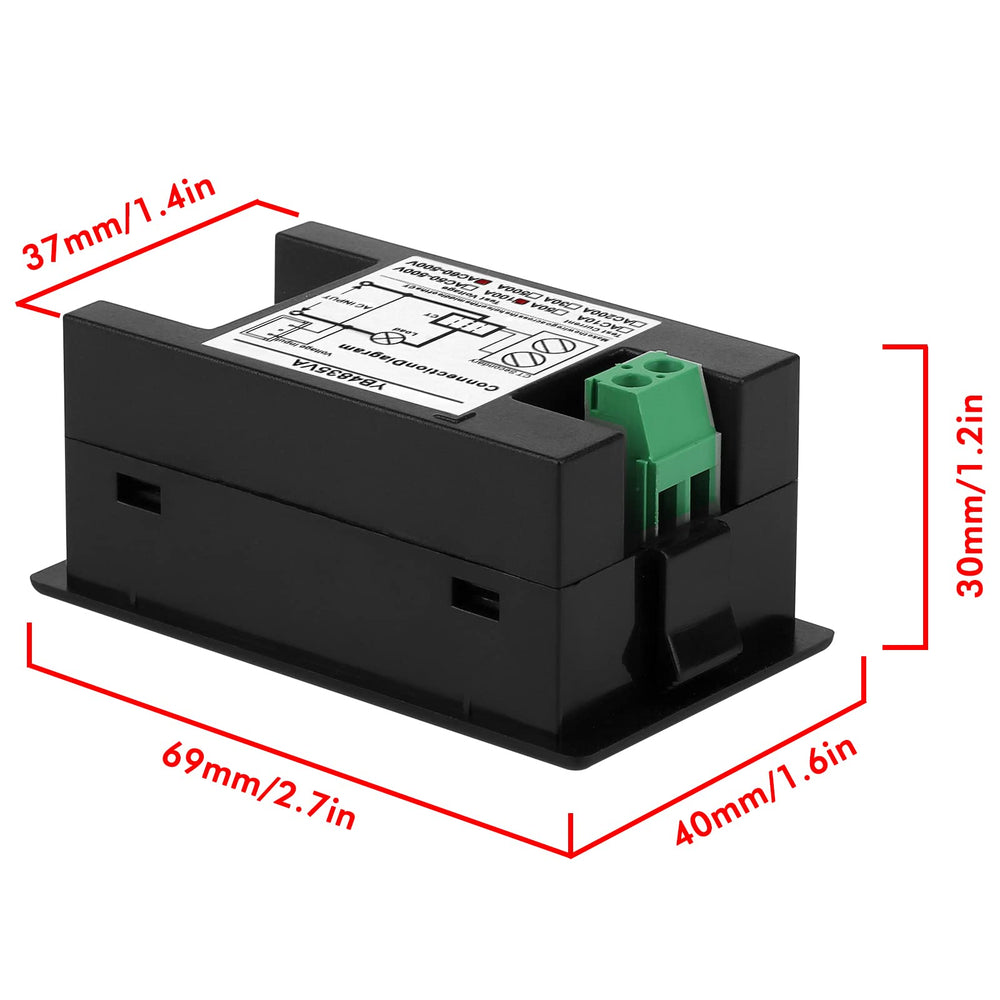 DROK volt amp meter wiring terminals provide safe circuit connections.