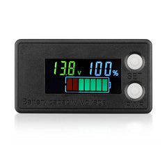 DROK waterproof battery meter with LCD display for outdoor readings