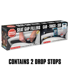 Drop Stop attaches to the belt catch via built-in slot for secure movement with the seat.
