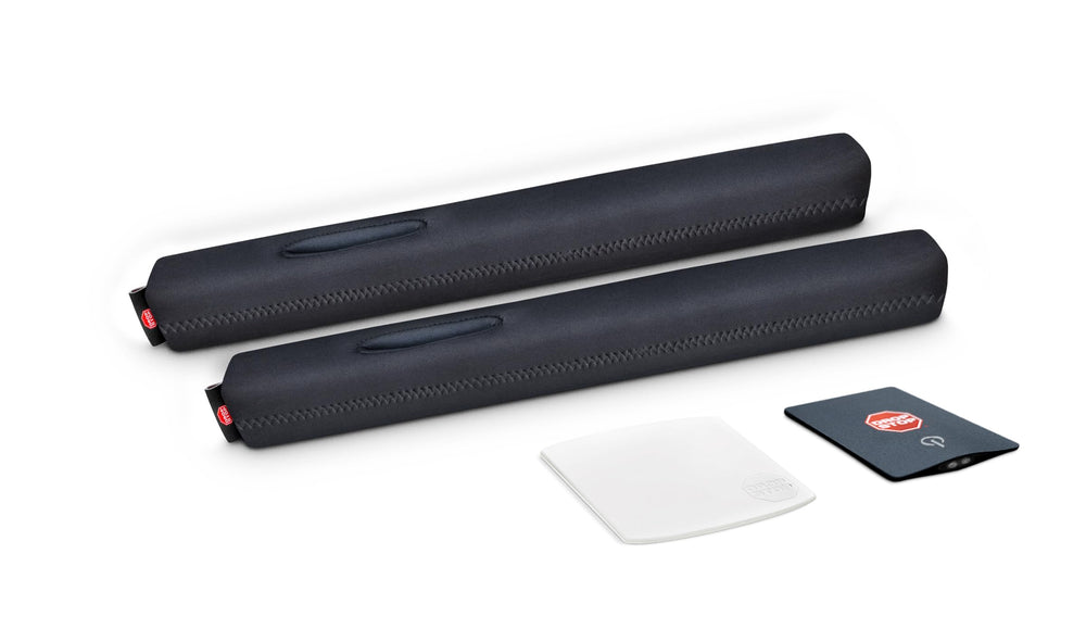 Drop Stop set of 2 with Slide Free Pad and LED light keeps essentials accessible.