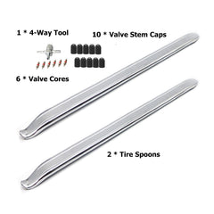 Dr.Roc 11.8-inch tire spoons enable smooth bead seating on small tires.