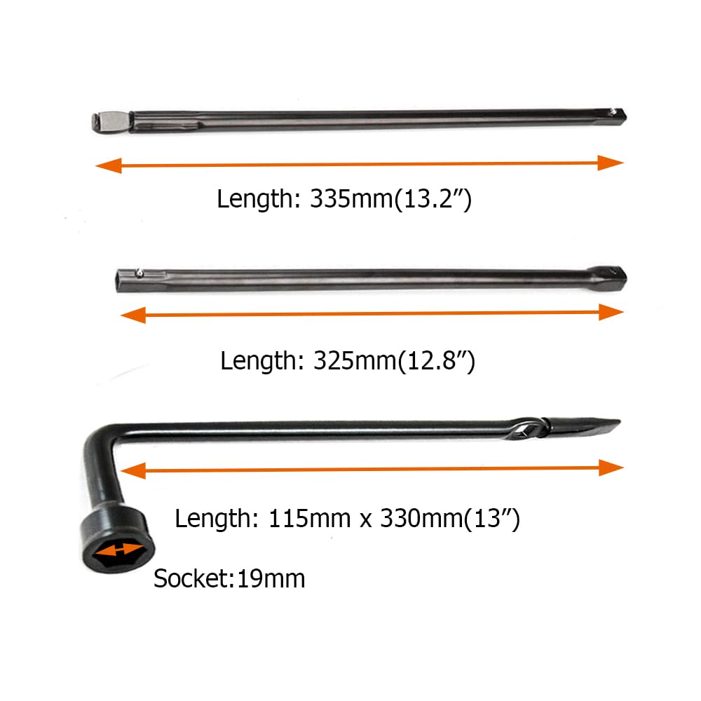 Dr.Roc extension rod 325mm-2 offers flexible reach during tire maintenance.