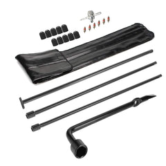Dr.Roc spare tire tool kit packaging showing durable rustproof design for roadside use