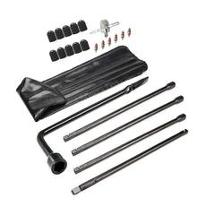 Dr.Roc spare tire tool kit wheel lug wrench for quick roadside tire changes.