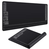 Drydiet neoprene mat with ruler and charts for quick desk measurements