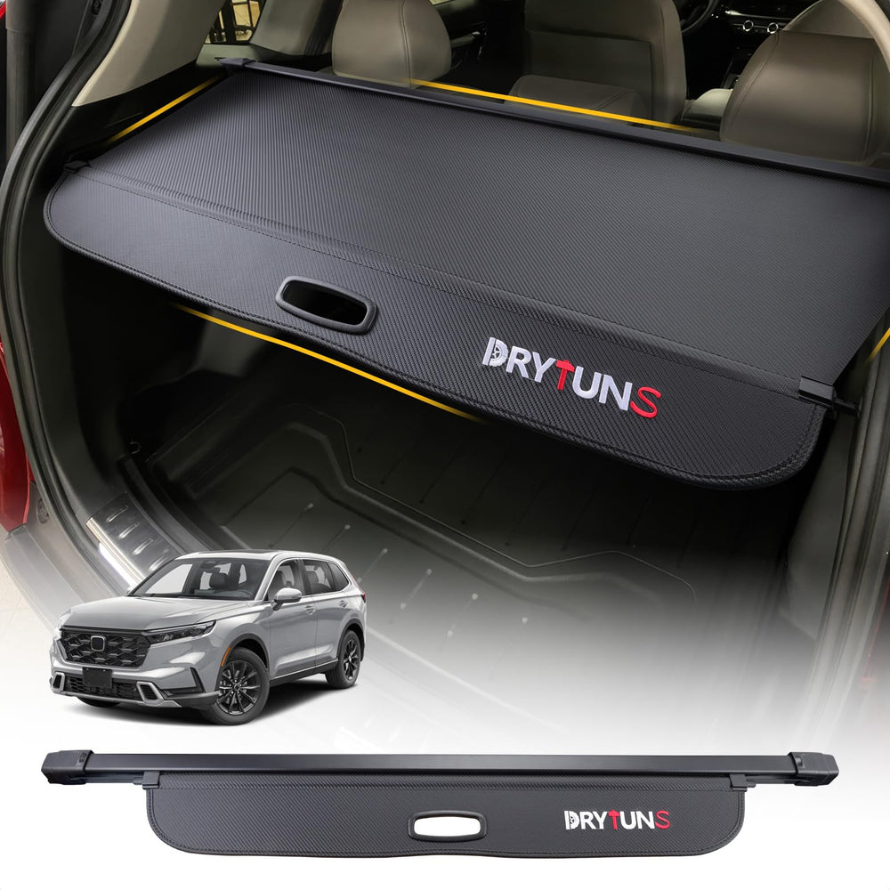 Drytuns cargo cover for CR-V trunk-fit offers privacy and tidy cargo.