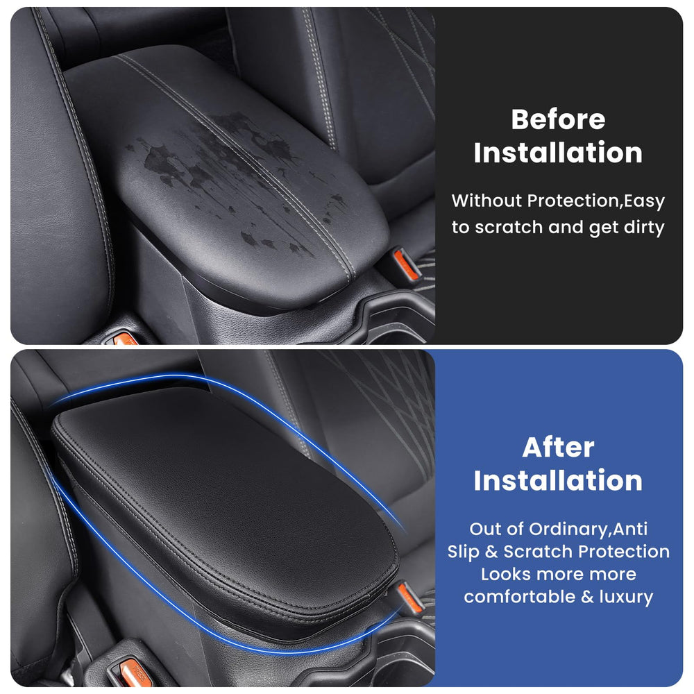 Drytuns RAV4 center console cover protects against pet claws and dust.