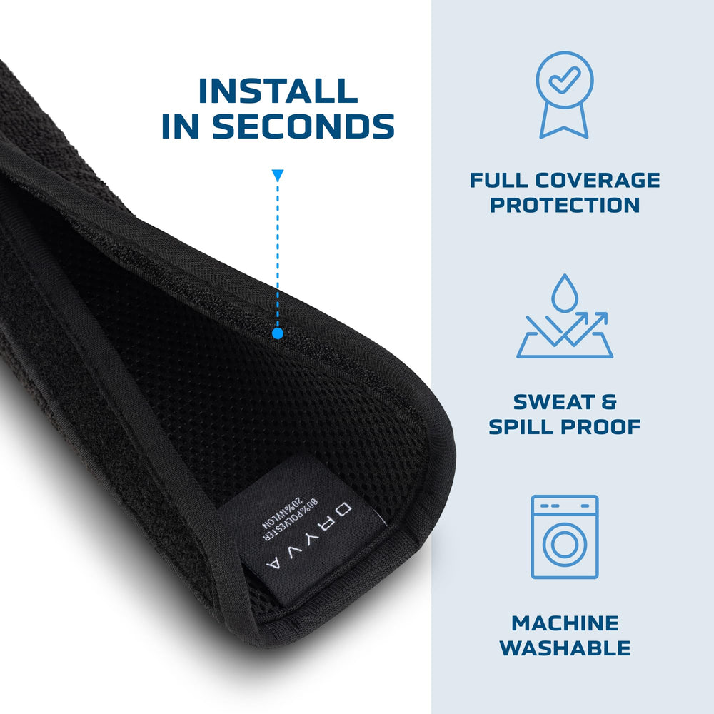 Dryva premium microfiber fabric offers durable, soft touch.