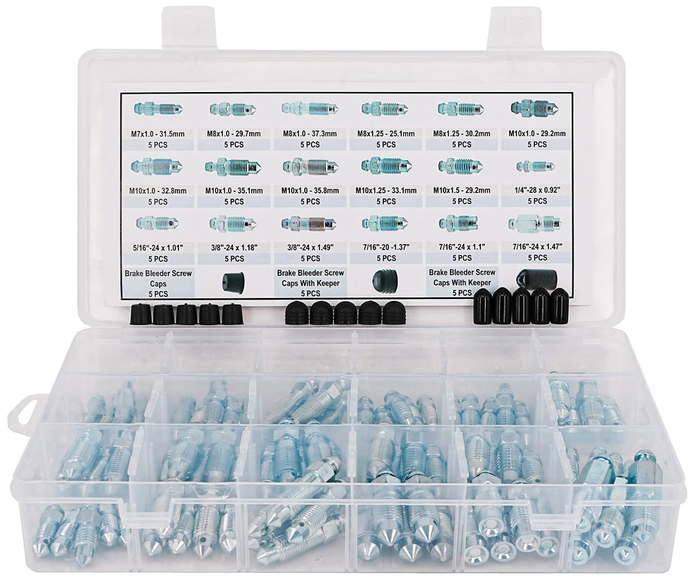 DSNADUO size guide images to match bleeder screws quickly