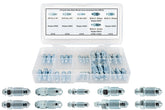 Dsnaduo bleeder valve kit with 3/8-24 screws for brake bleeding tasks.