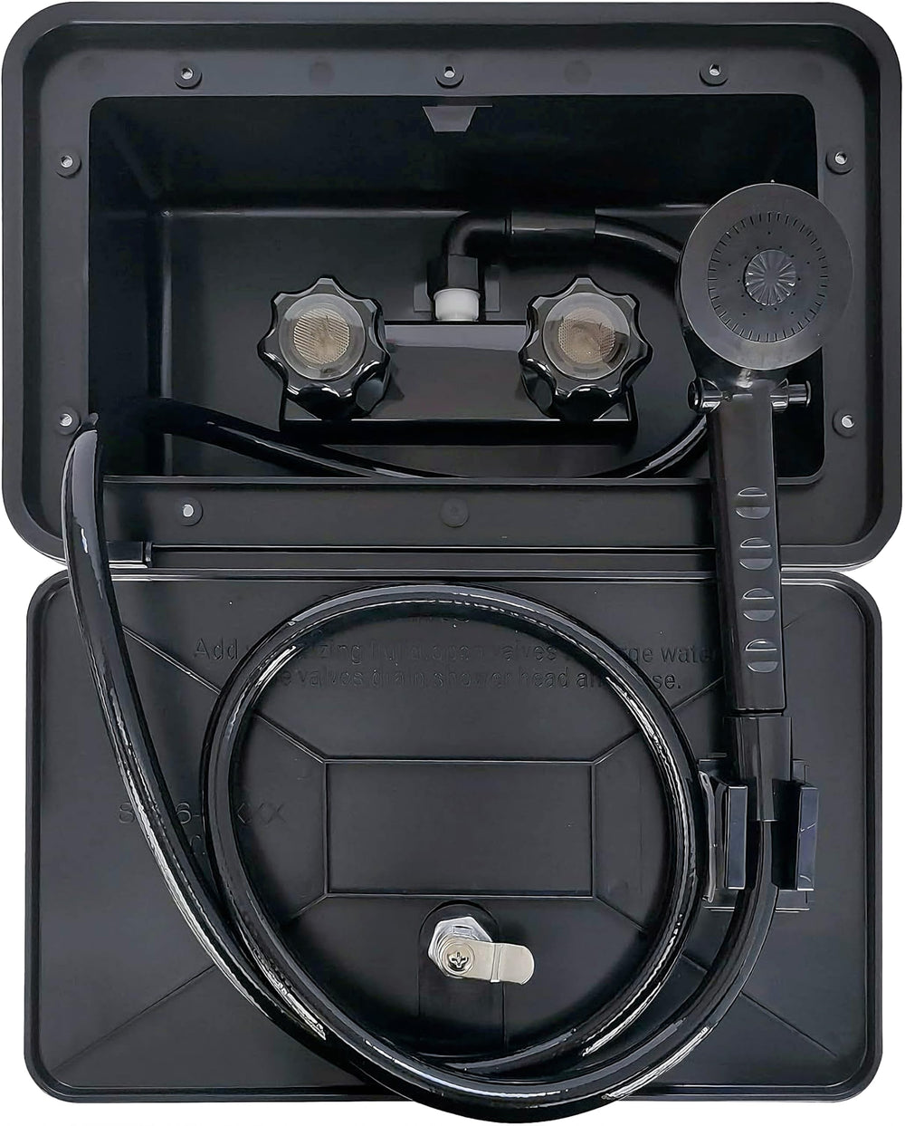 DSRTLP exterior shower box with lockable housing for outdoor cleaning