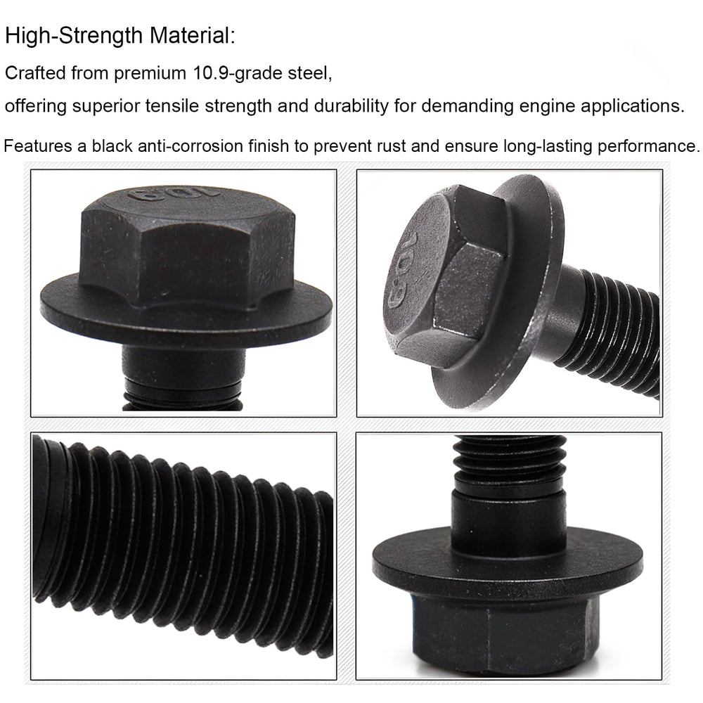 Dsxulxn bolt with black anti-corrosion coating resists wear and rust.