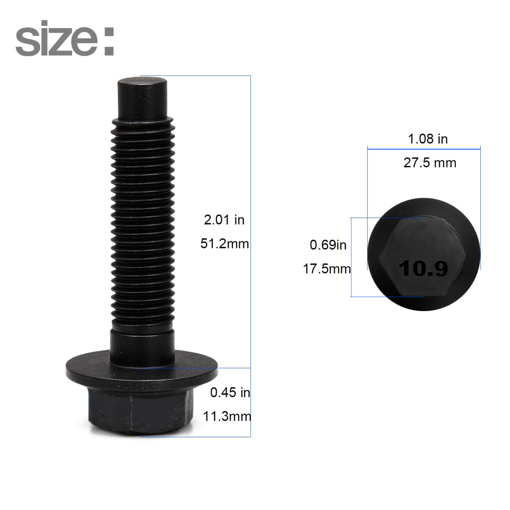 Dsxulxn harmonic balancer bolt shows proper fit for reliable engine assembly.