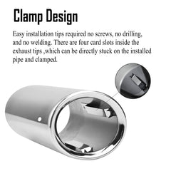 Dsycar BMW 325i/328i exhaust tips add silver accent and tailpipe protection.