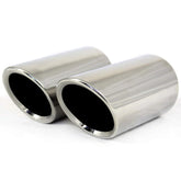 Dsycar exhaust tips on Jetta with a durable silver finish for a refined look.