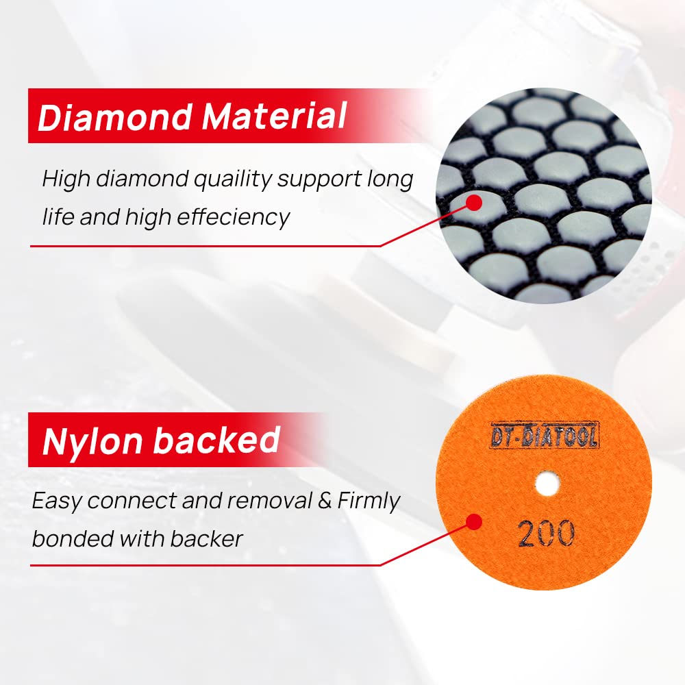 DT-DIATOOL diamond pad for marble polishing delivers even finish.