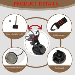 DthwagfL suction cup on glass wall demonstrates tool-free installation.